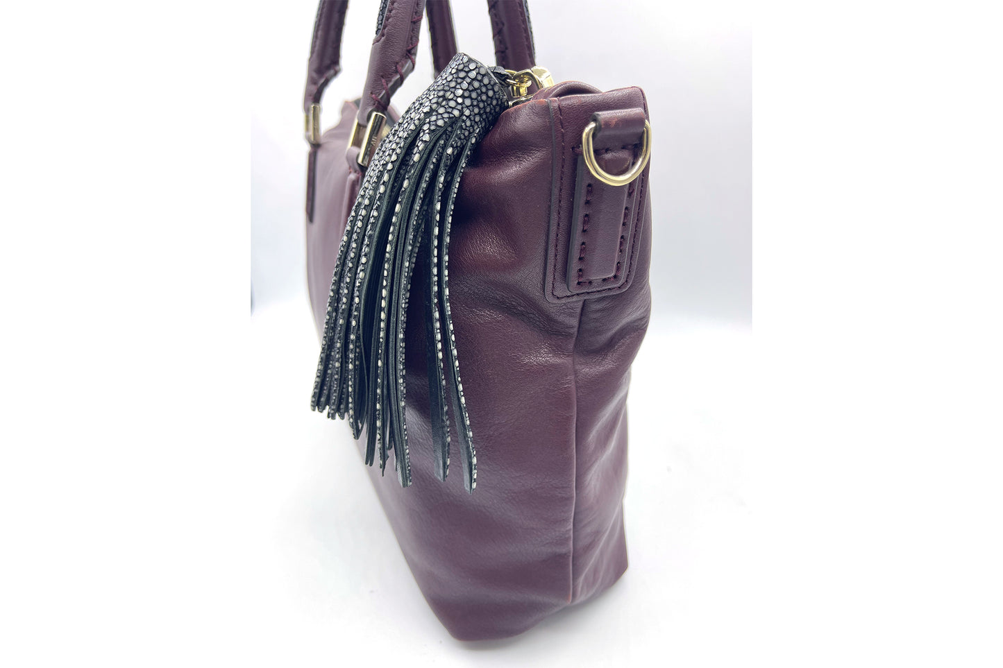 Anya Hindmarch Burgundy Leather Handbag