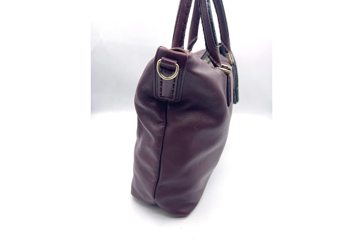 Anya Hindmarch Burgundy Leather Handbag