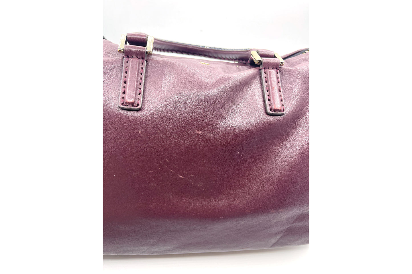 Anya Hindmarch Burgundy Leather Handbag