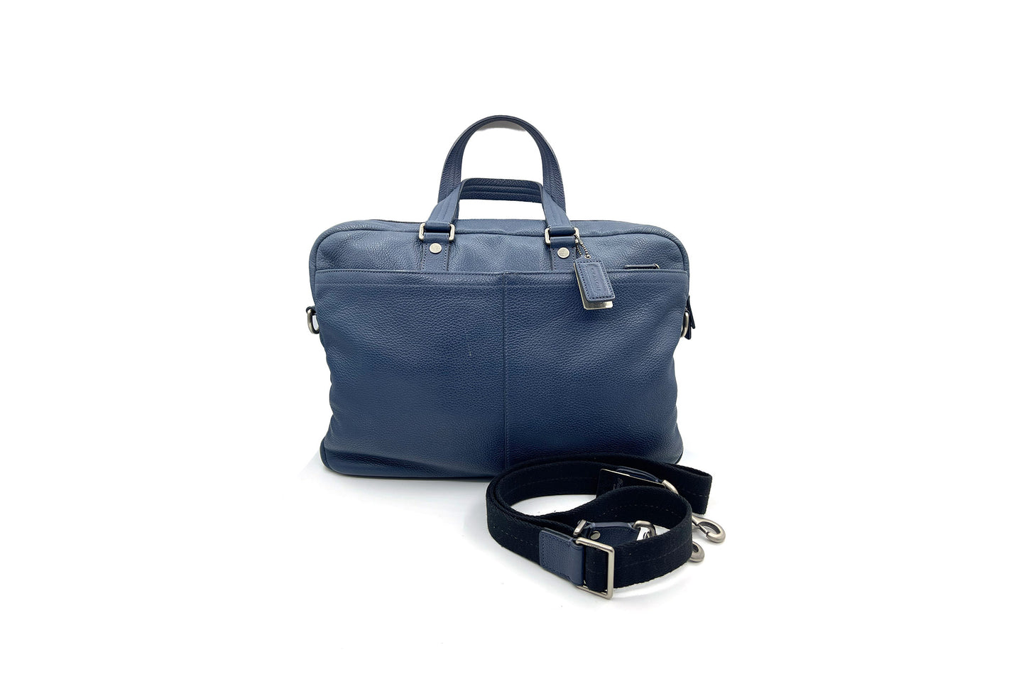 Coach Blue Calf Leather Document Bag