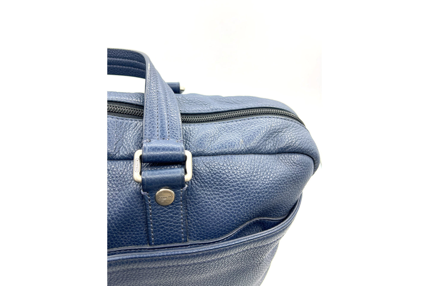 Coach Blue Calf Leather Document Bag
