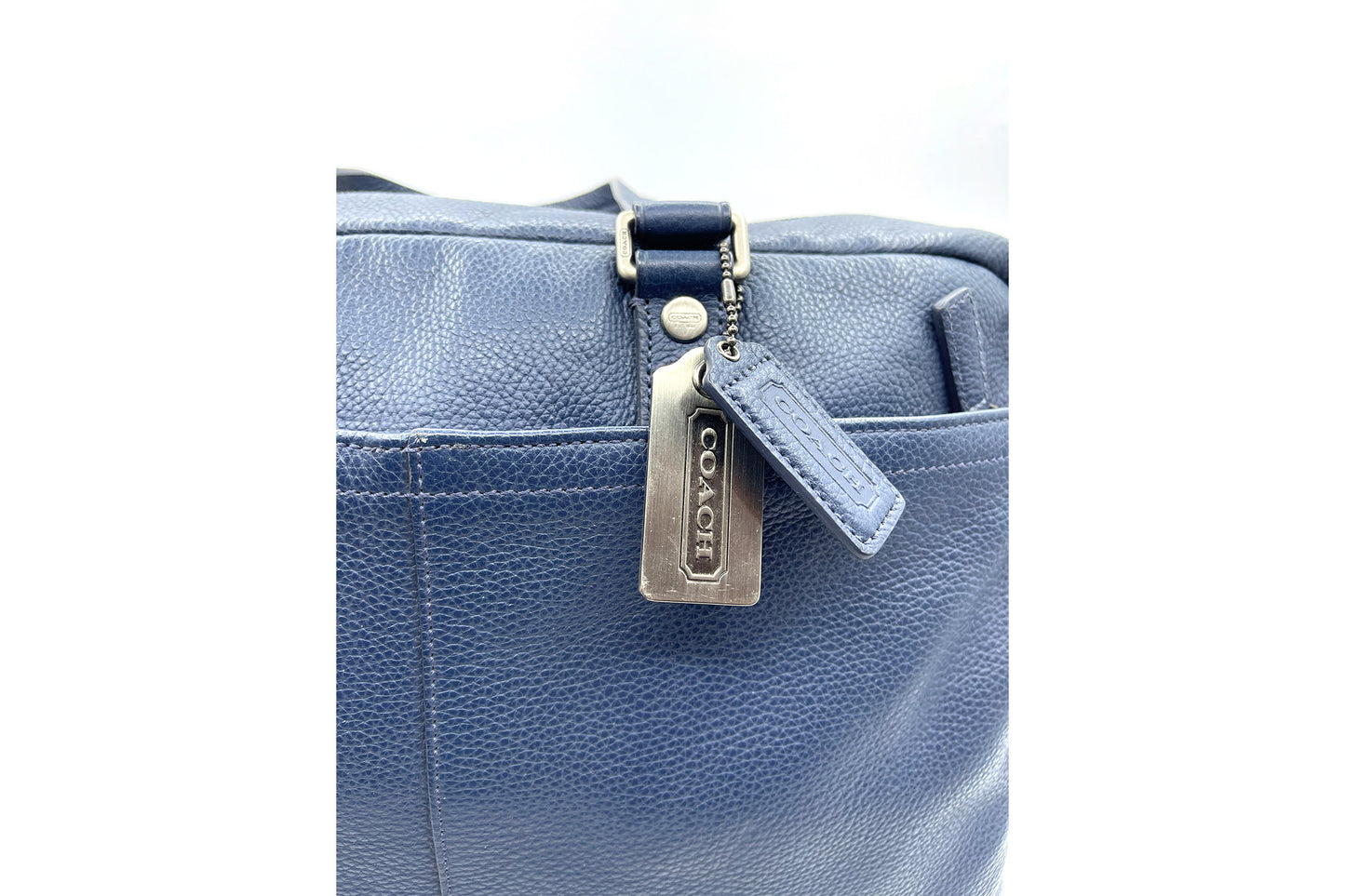Coach Blue Calf Leather Document Bag