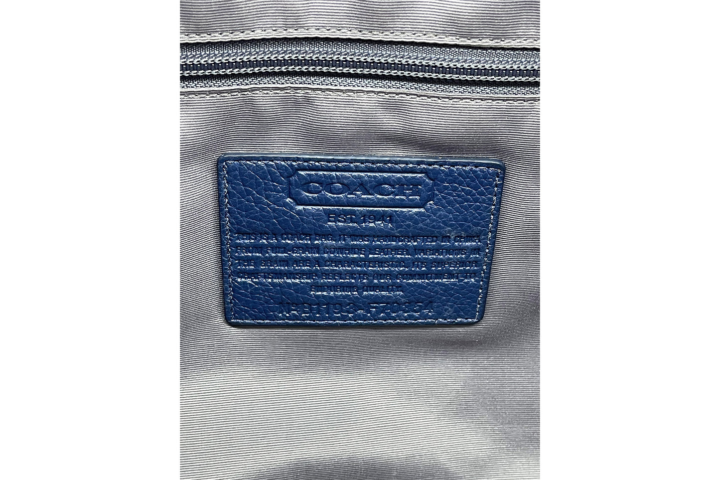 Coach Blue Calf Leather Document Bag