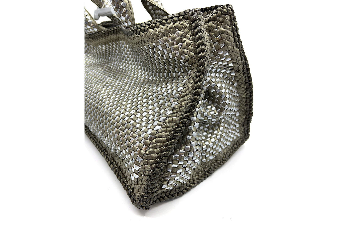 Prada Madras Large Silver and Gold BN2113