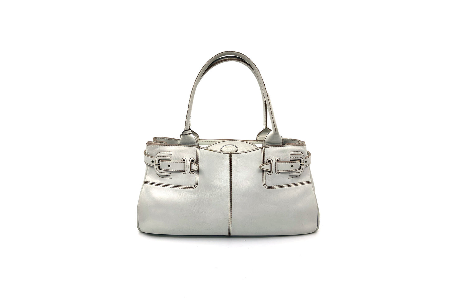 Tod's Cream White Lambskin Shoulder Bag
