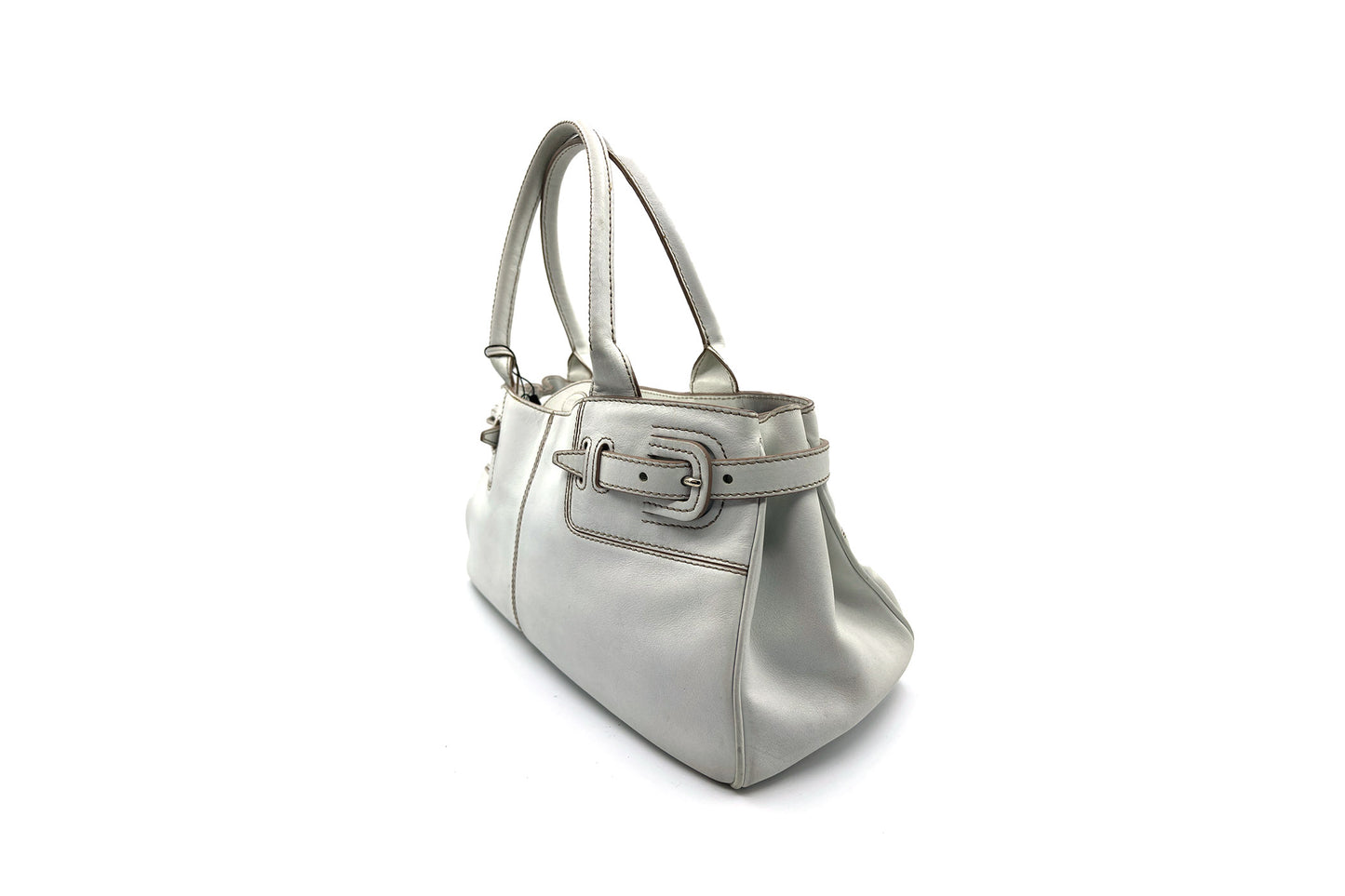 Tod's Cream White Lambskin Shoulder Bag