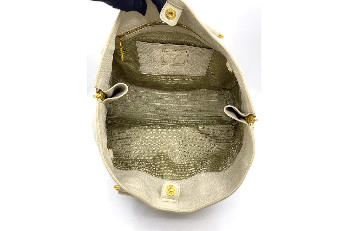 Prada Talco Vitello Daino 2Way Use Bag