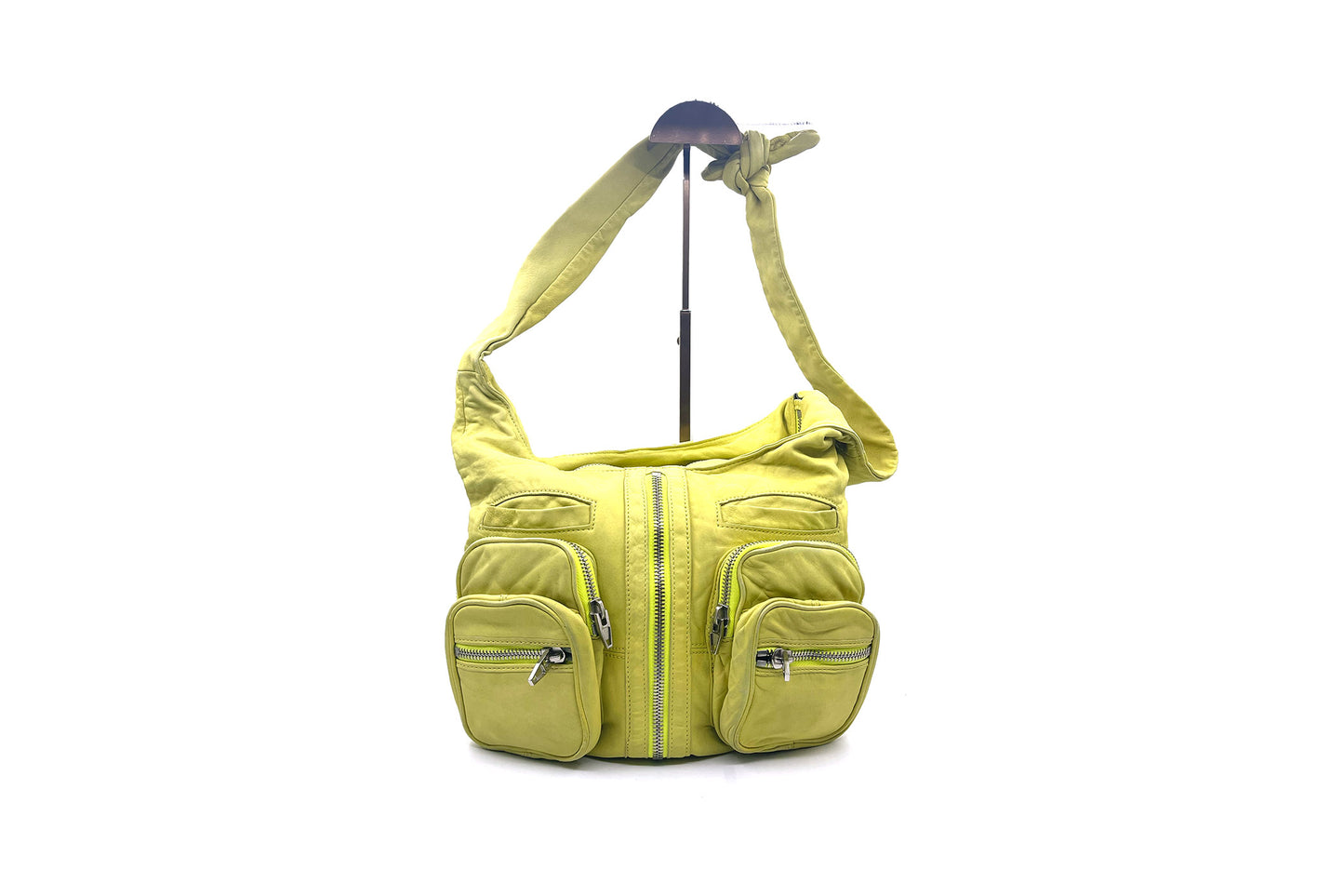 Alexander Wang Lime Green Donna Lambskin Shoulder Bag