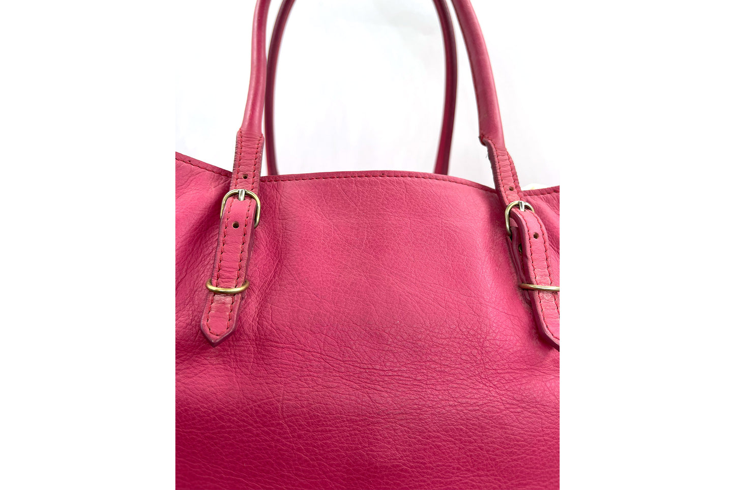 Balenciaga Holiday A4 Fuchsia Leather Tote
