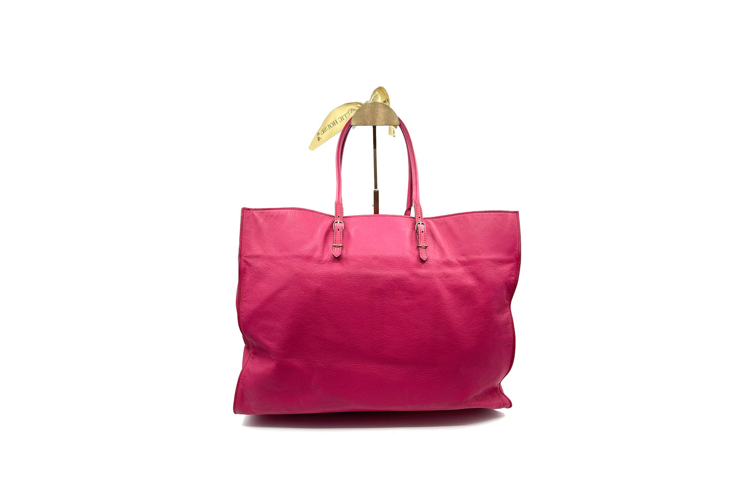 Balenciaga Holiday A4 Fuchsia Leather Tote