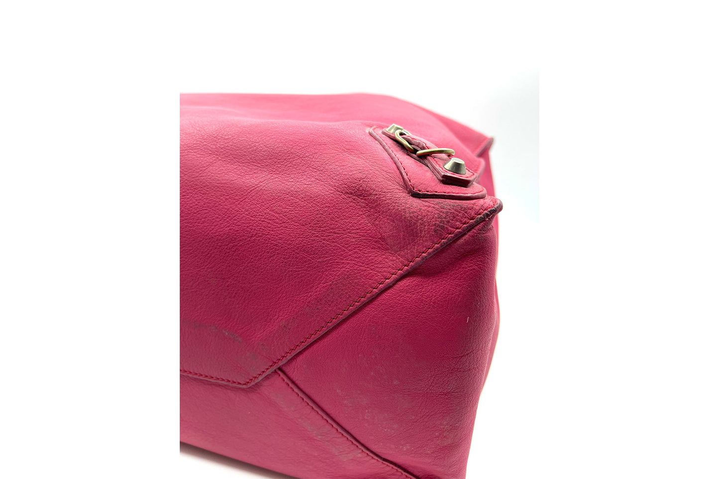 Balenciaga Holiday A4 Fuchsia Leather Tote