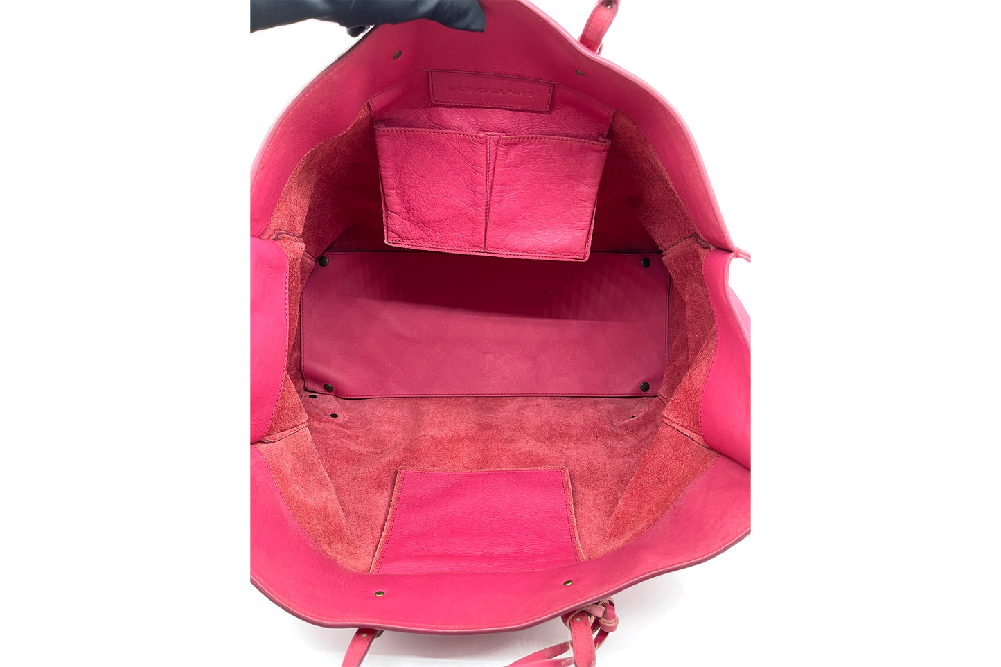 Balenciaga Holiday A4 Fuchsia Leather Tote