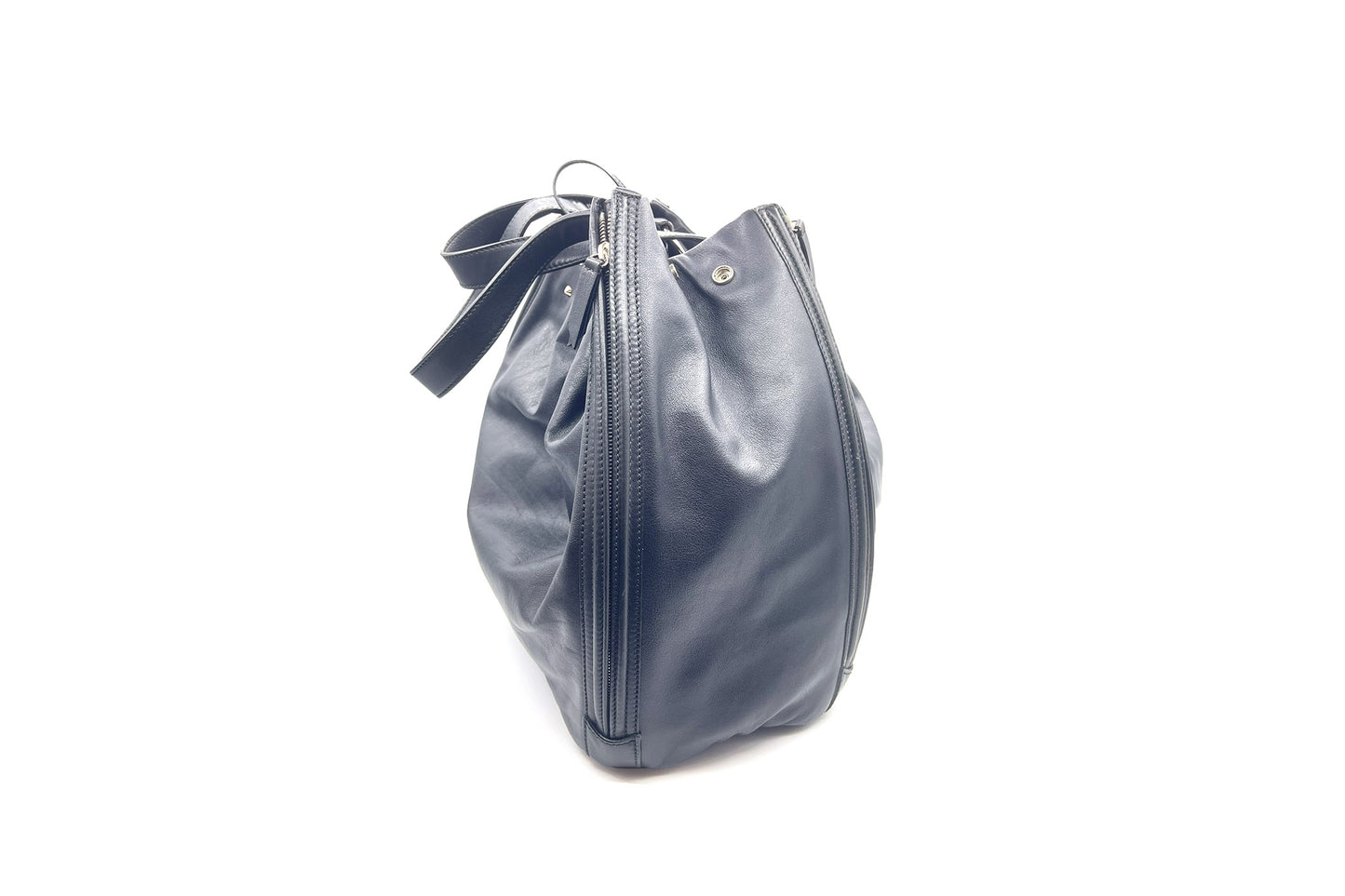 Yves Saint Laurent Black Leather Tote Bag