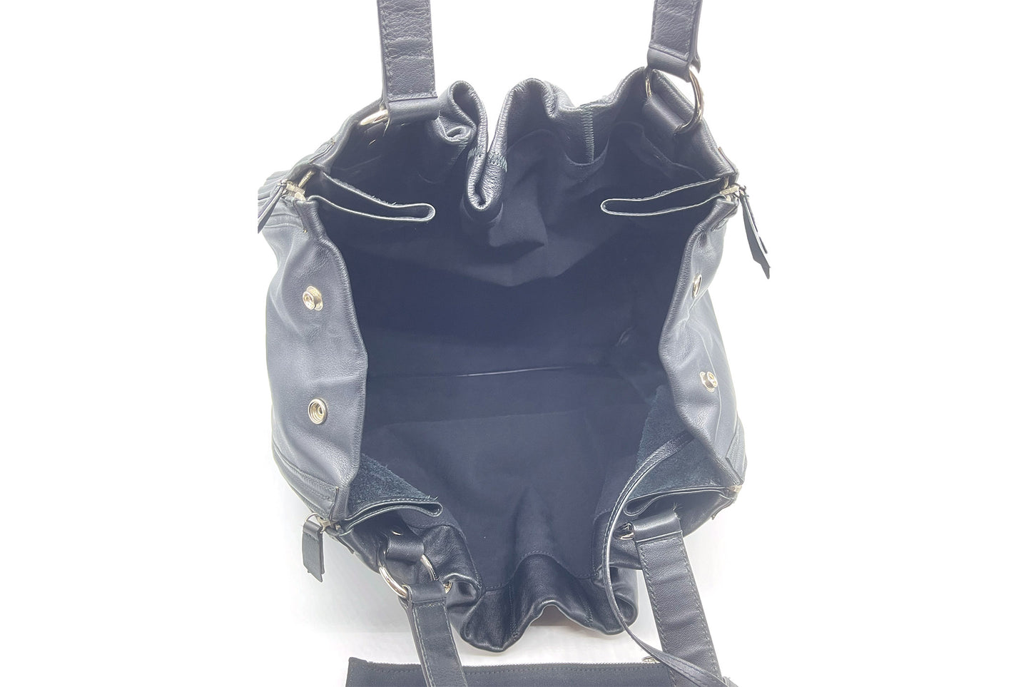 Yves Saint Laurent Black Leather Tote Bag