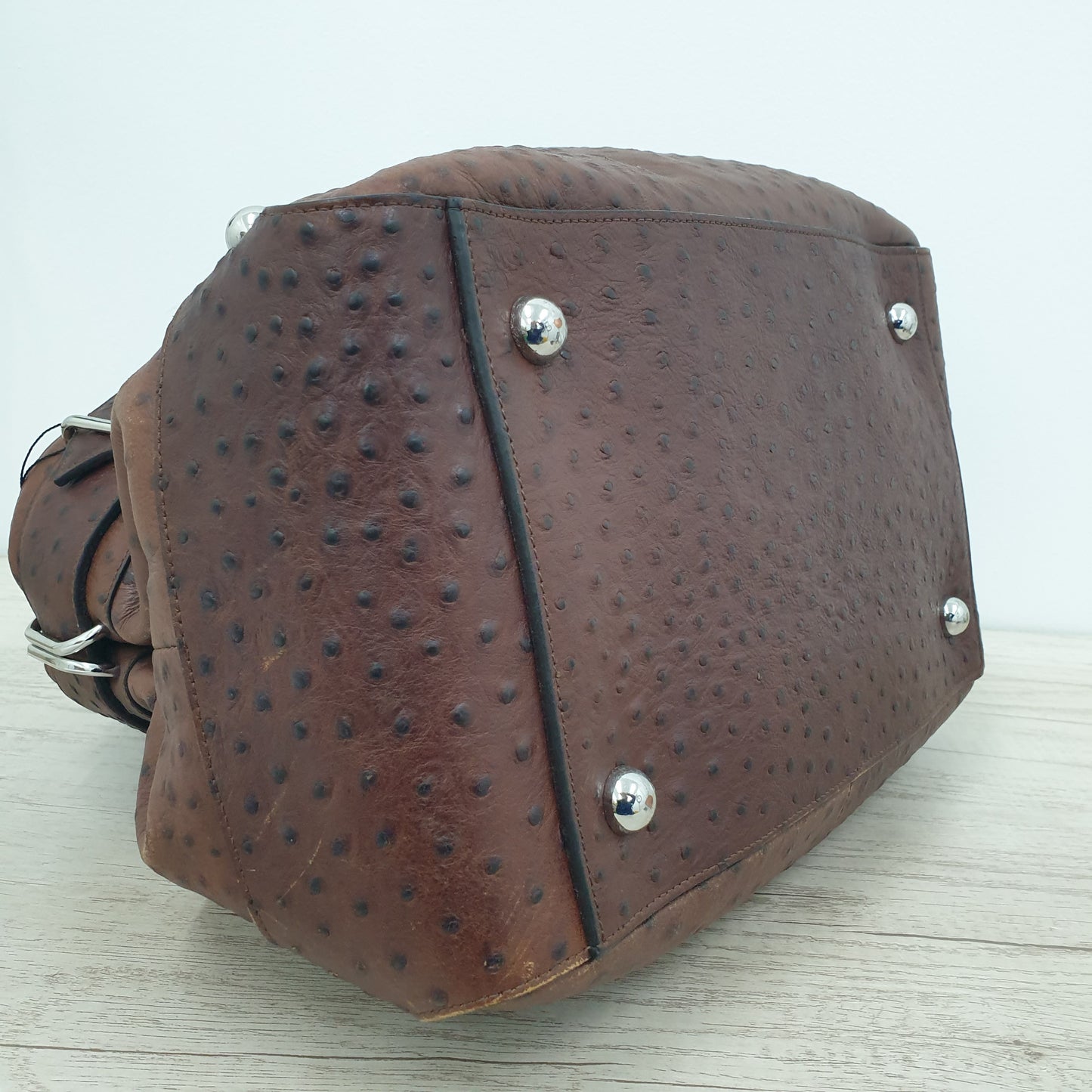 Karen Millen Brown Ostrich Embossed