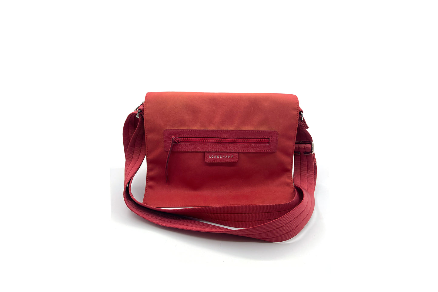 Longchamp Neo Red Nylon Crossbody Bag