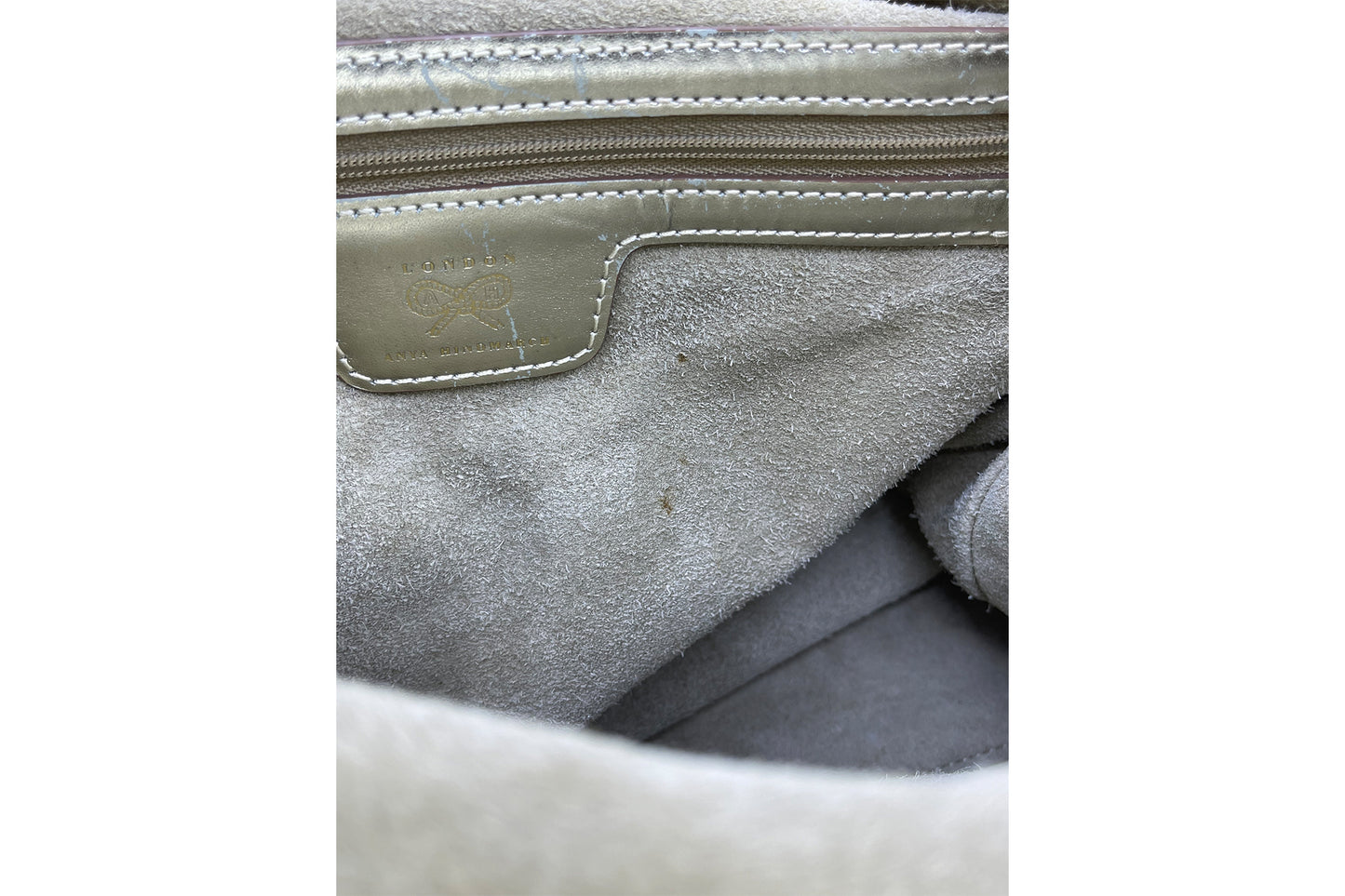 Anya Hindmarch Gold Colour Tote Bag