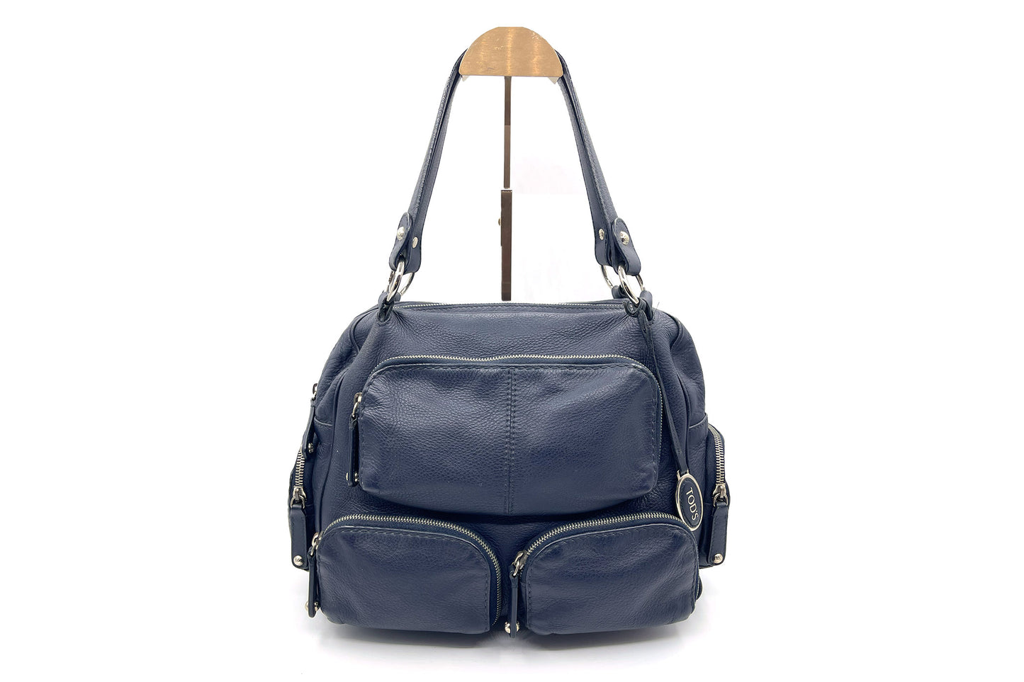 Tod's Dark Blue Full Leather T-Bag
