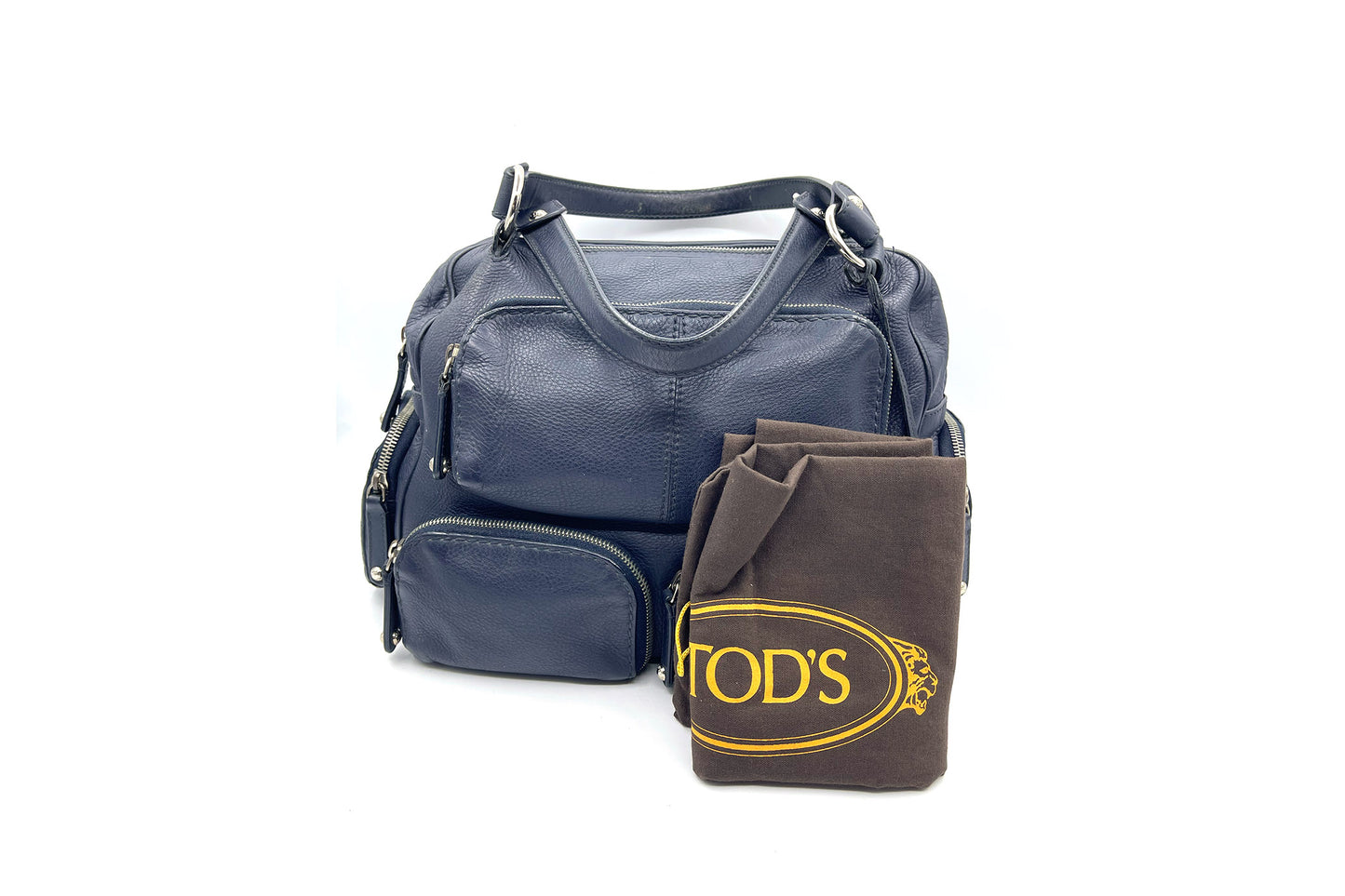 Tod's Dark Blue Full Leather T-Bag