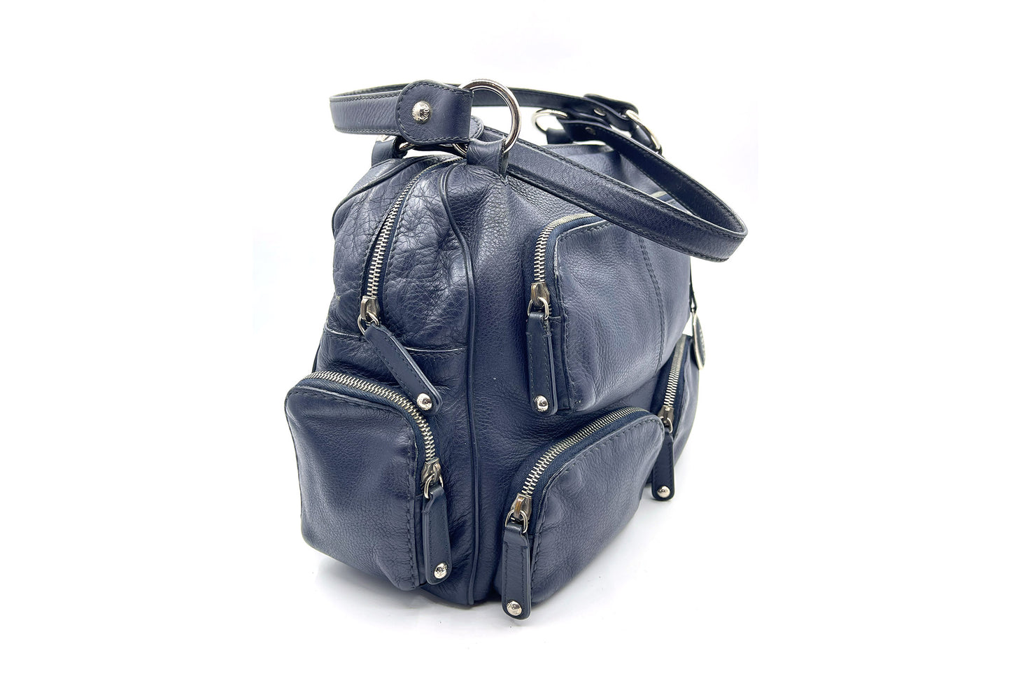 Tod's Dark Blue Full Leather T-Bag