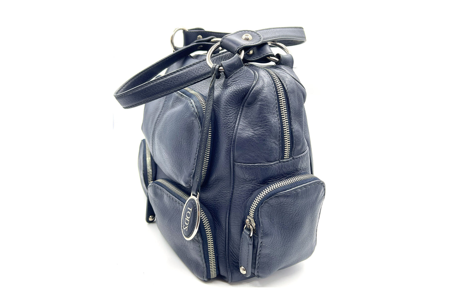 Tod's Dark Blue Full Leather T-Bag