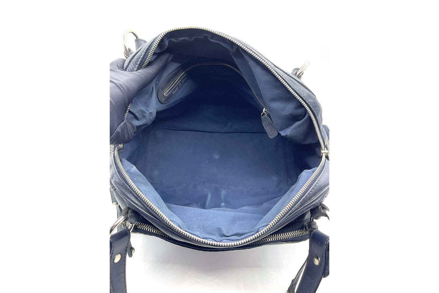 Tod's Dark Blue Full Leather T-Bag