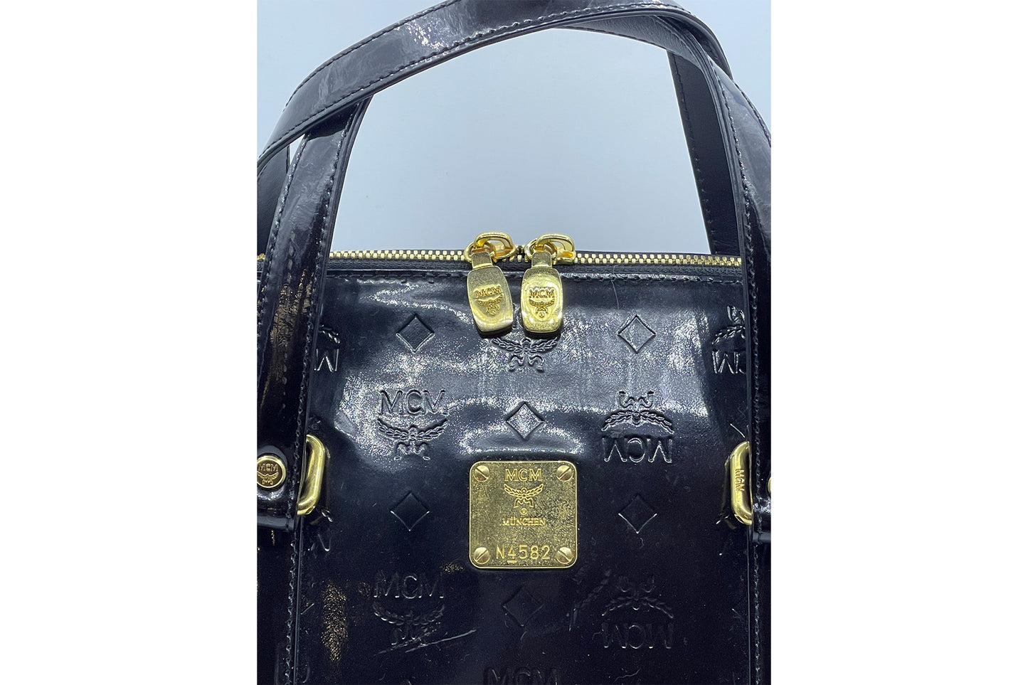 MCM Ivana Greta Black Color Patent