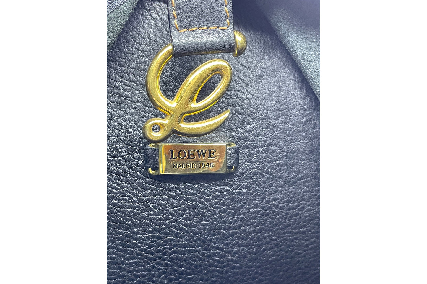 Loewe Black Leather Cross Shoulder Bag