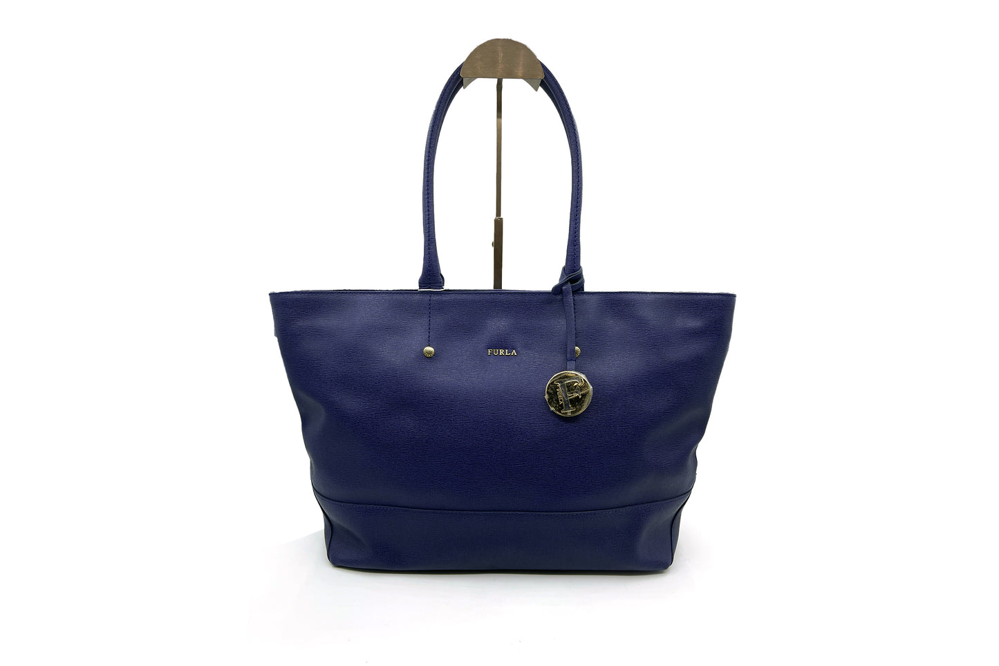 Furla Indigo Blue Shopper Tote