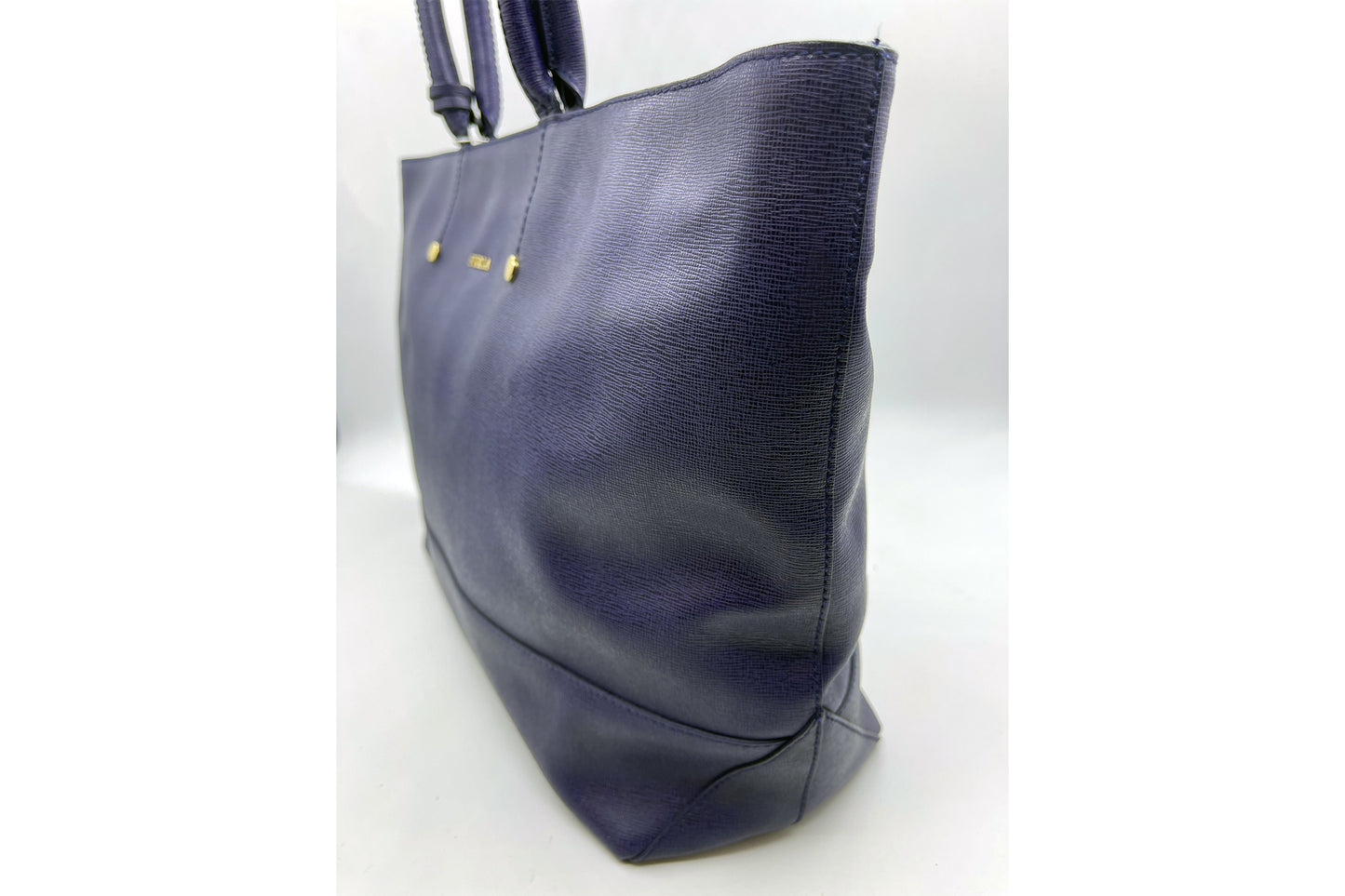 Furla Indigo Blue Shopper Tote