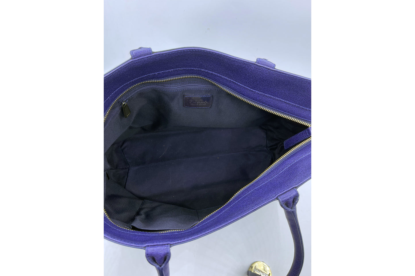 Furla Indigo Blue Shopper Tote