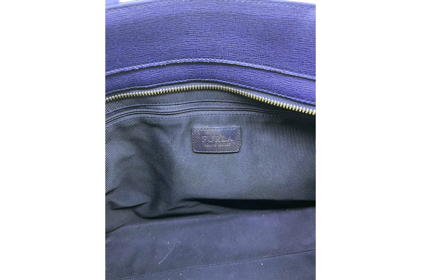 Furla Indigo Blue Shopper Tote