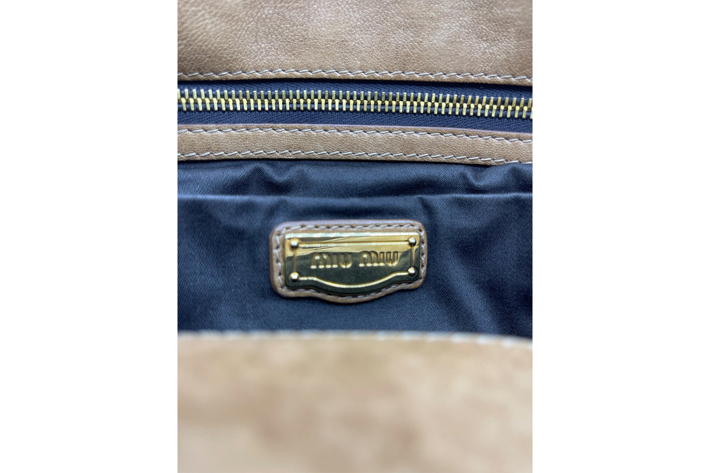 Miu Miu Brown Pleated Bag