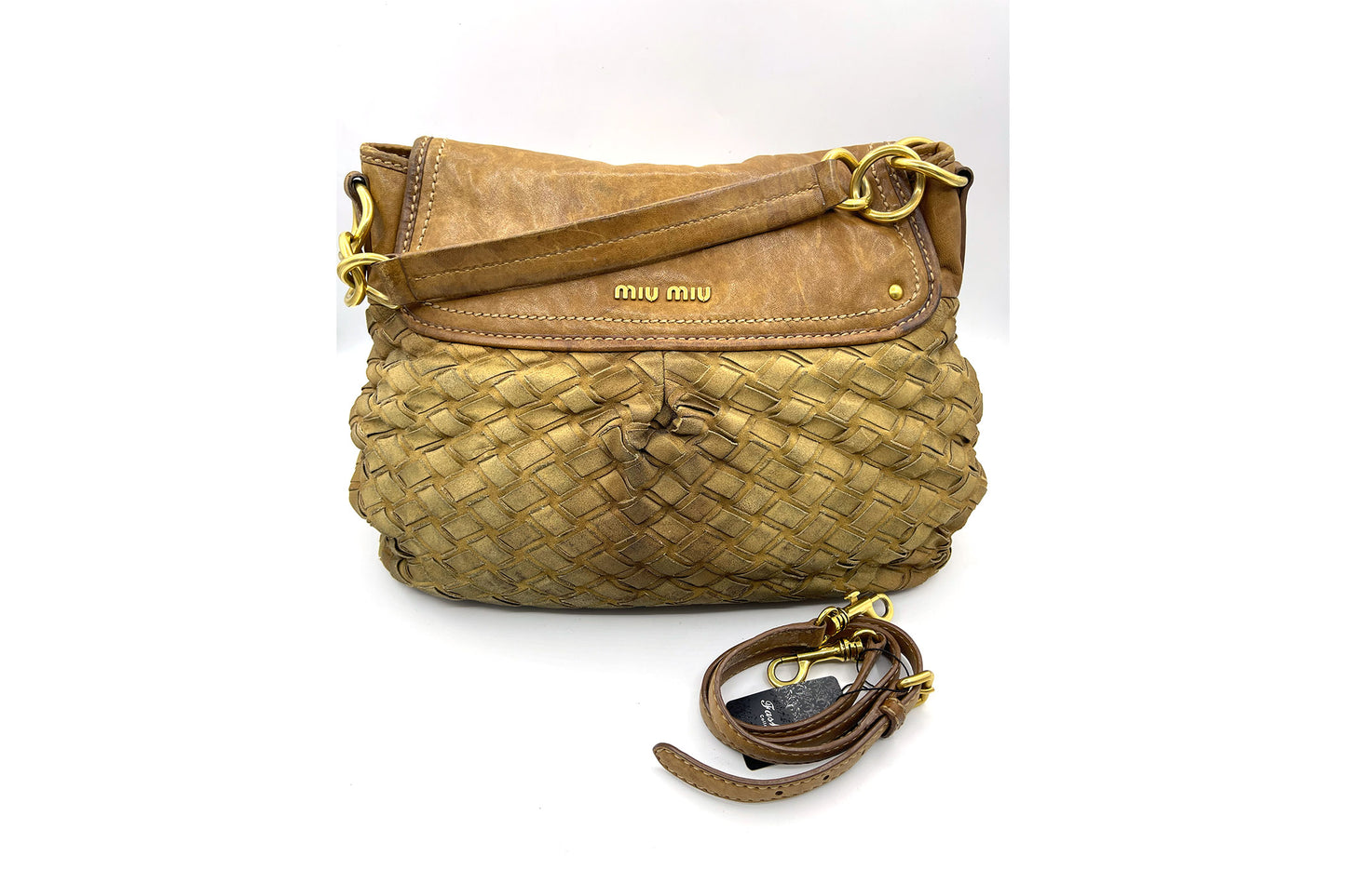 Miu Miu Brown Pleated Bag