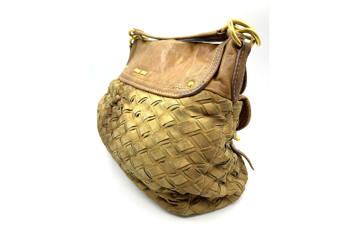 Miu Miu Brown Pleated Bag