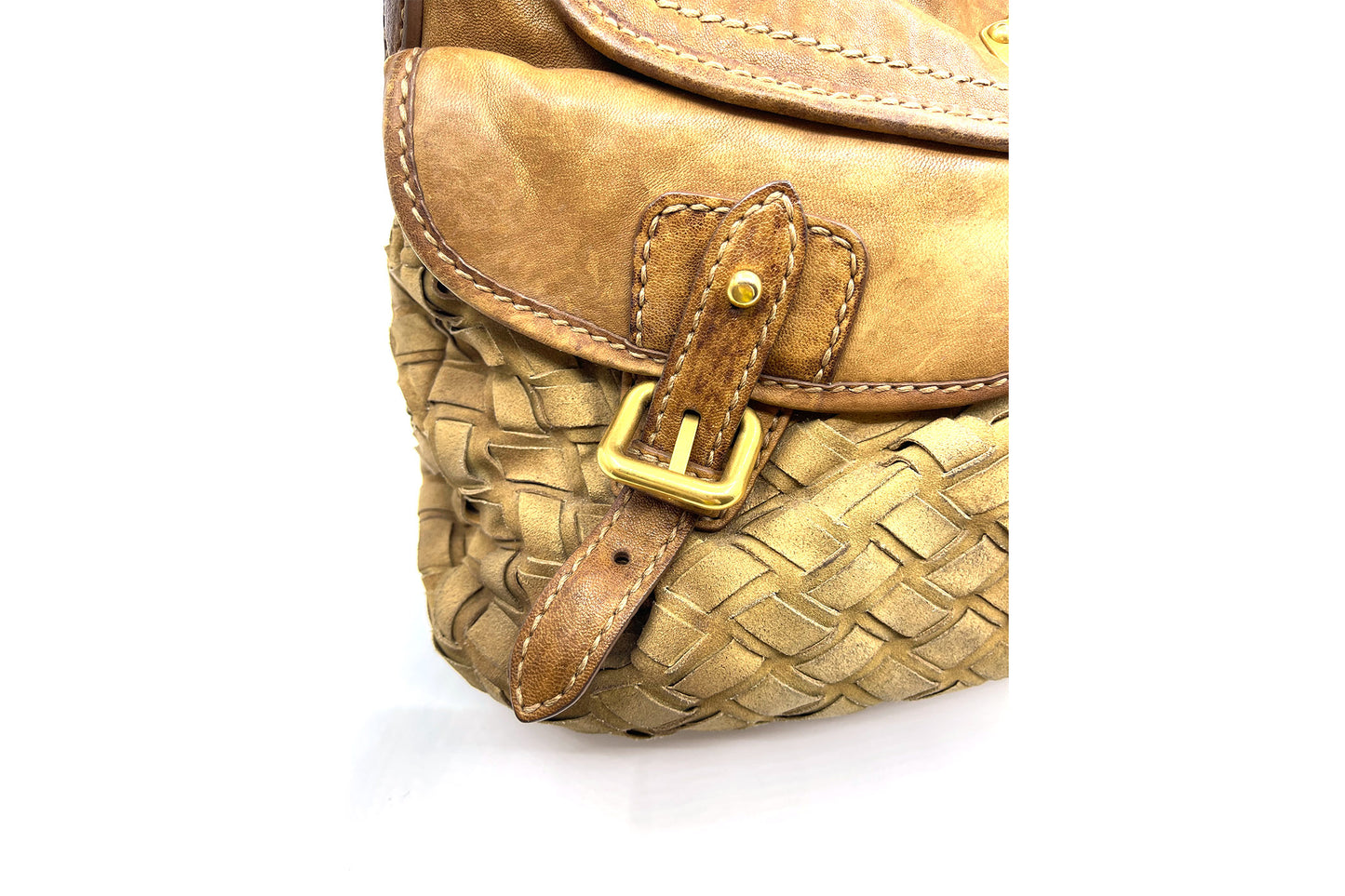 Miu Miu Brown Pleated Bag