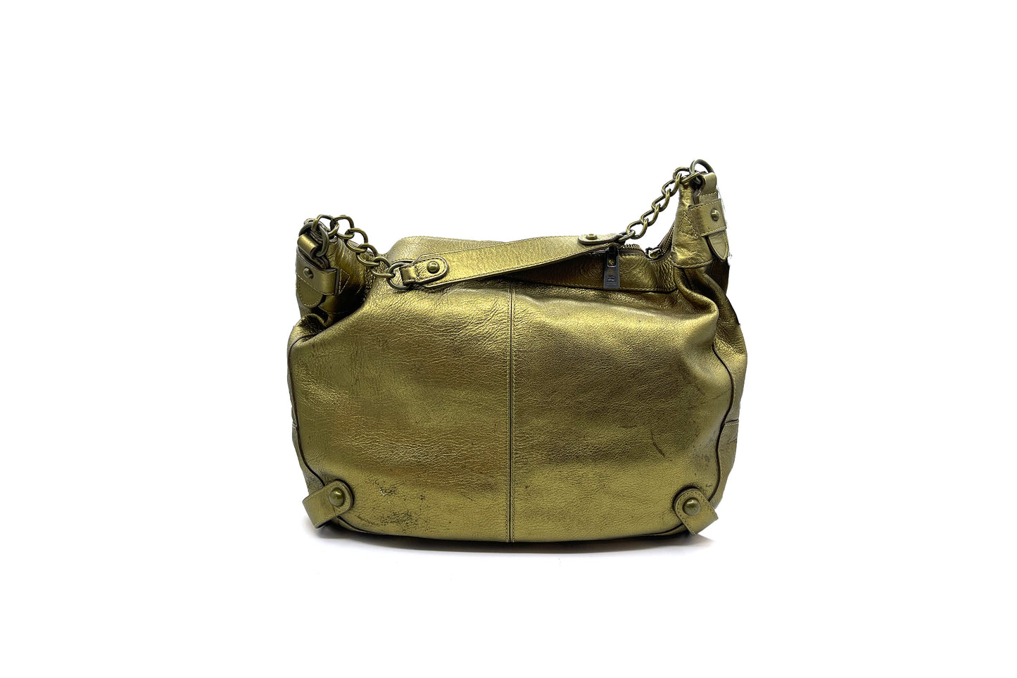 Burberry Blue Label Metallic Gold Large