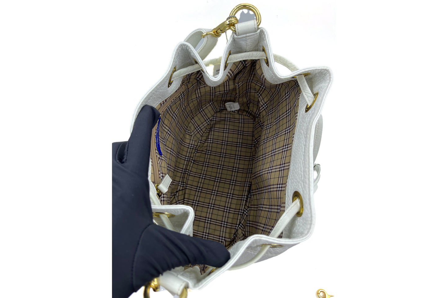 Burberry Blue Label White Grain Sling