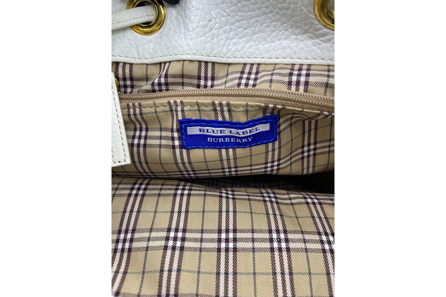 Burberry Blue Label White Grain Sling