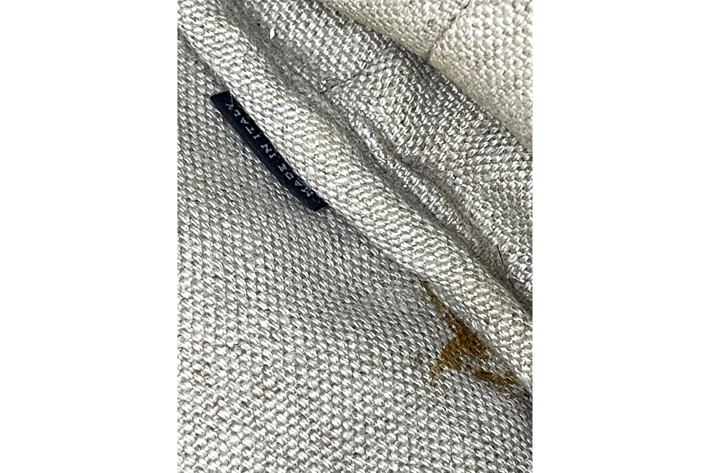 Prada Cobalto Canapa Righe Shopping Tote
