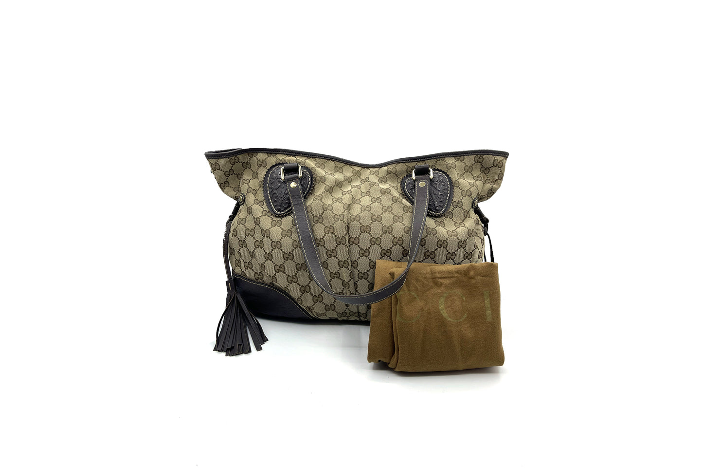 Gucci Canvas Monogram Shoulder Bag
