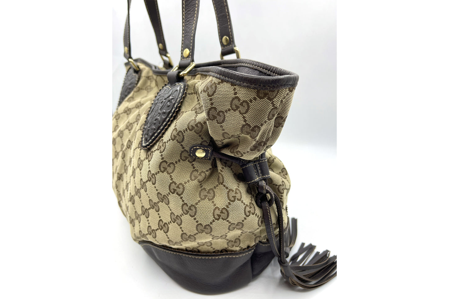 Gucci Canvas Monogram Shoulder Bag