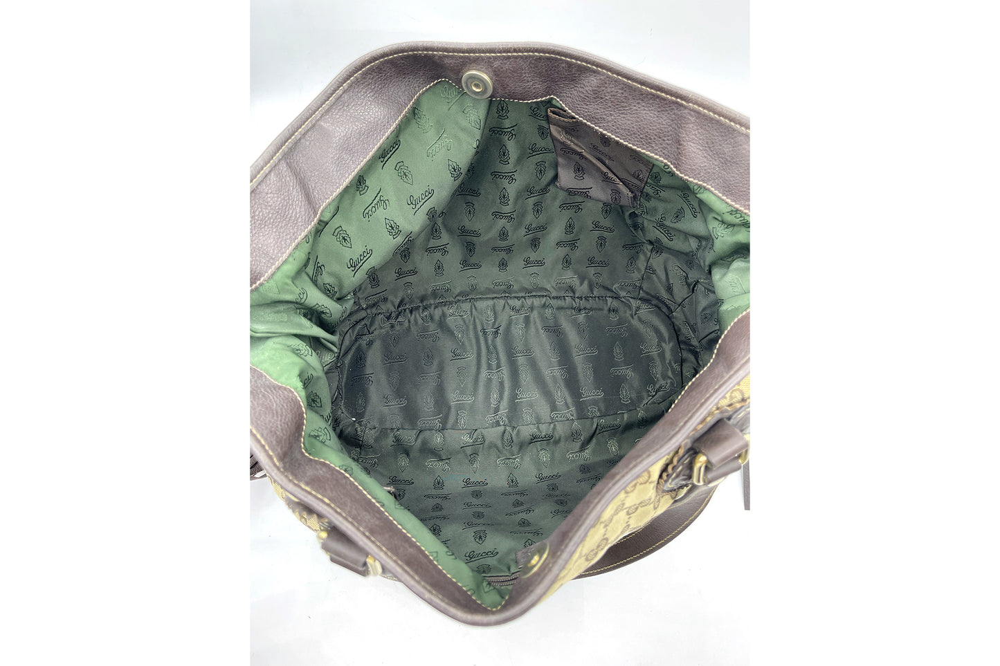 Gucci Canvas Monogram Shoulder Bag