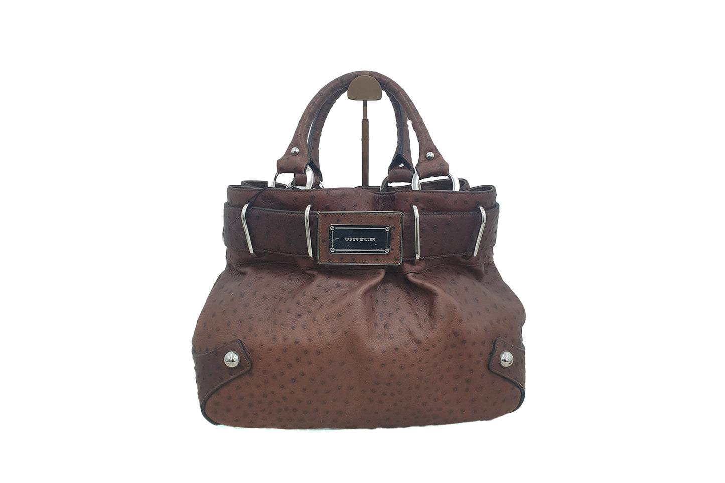 Karen Millen Brown Ostrich Embossed