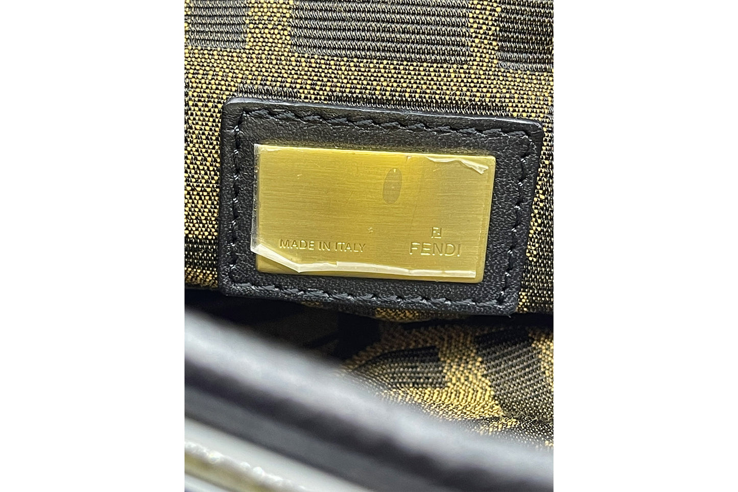 Fendi Peekaboo Black Medium Calfskin Leather Bag