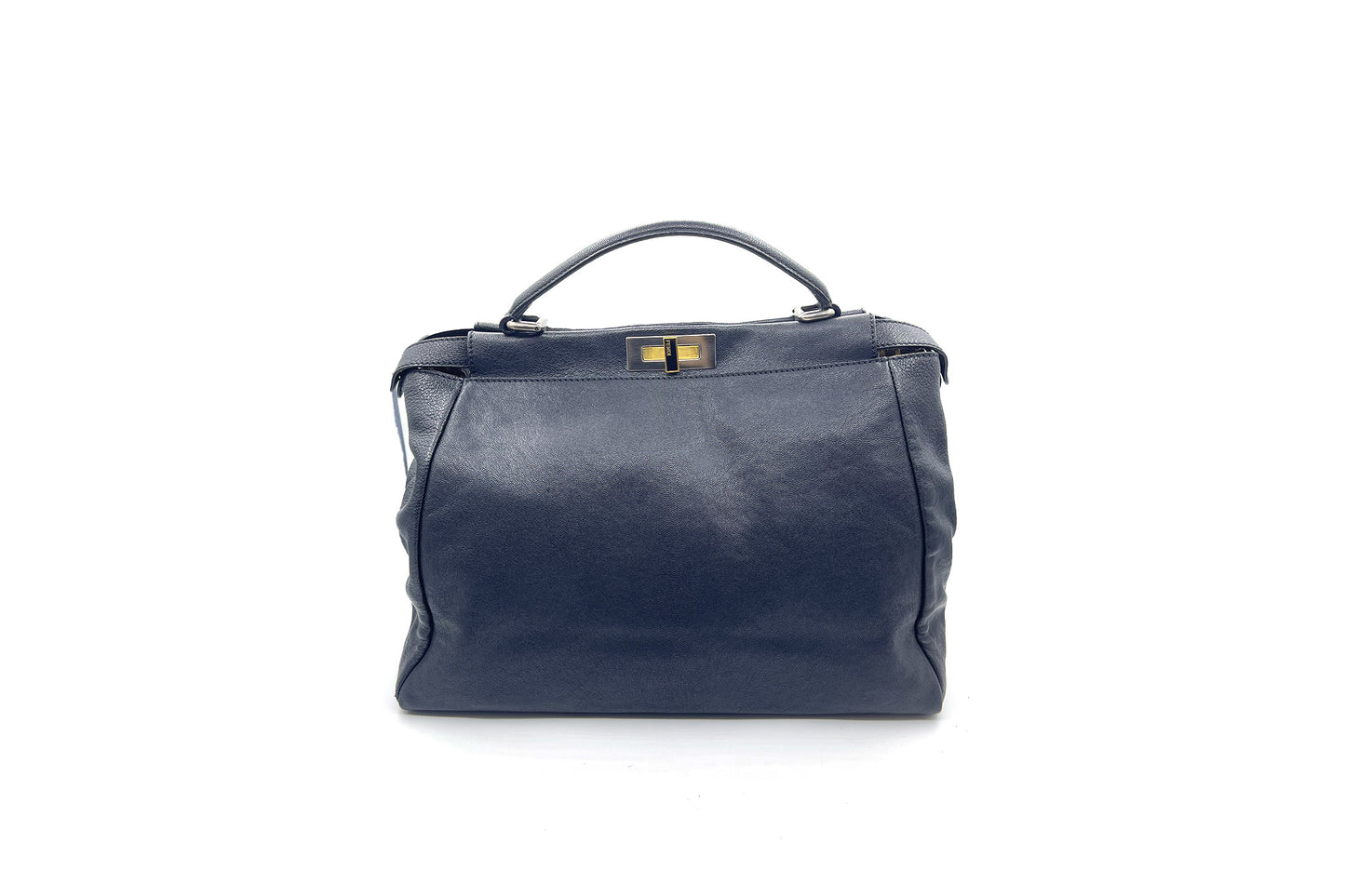 Fendi Peekaboo Black Medium Calfskin Leather Bag
