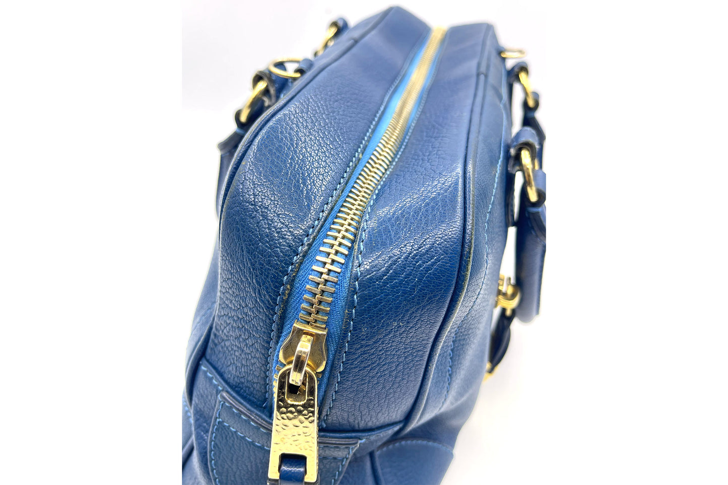 Marc Jacobs Blue Leather Venetia Large Satchel