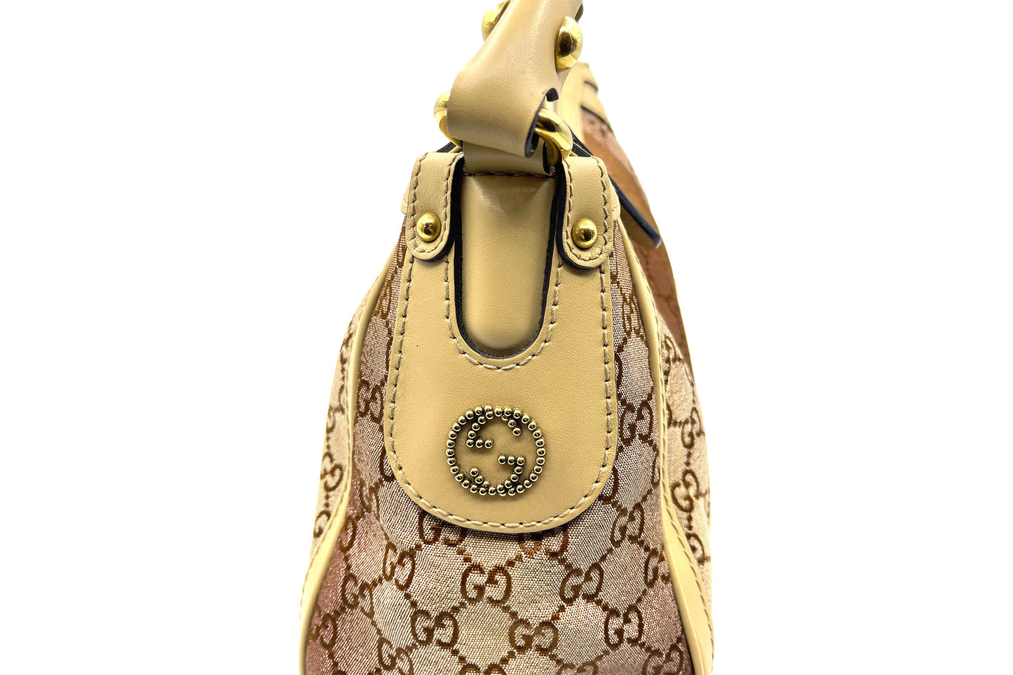 Gucci Beige/Pink GG Canvas Scarlett Small Hobo Bag