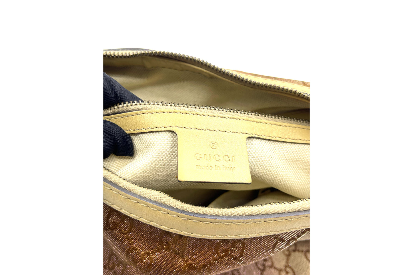 Gucci Beige/Pink GG Canvas Scarlett Small Hobo Bag