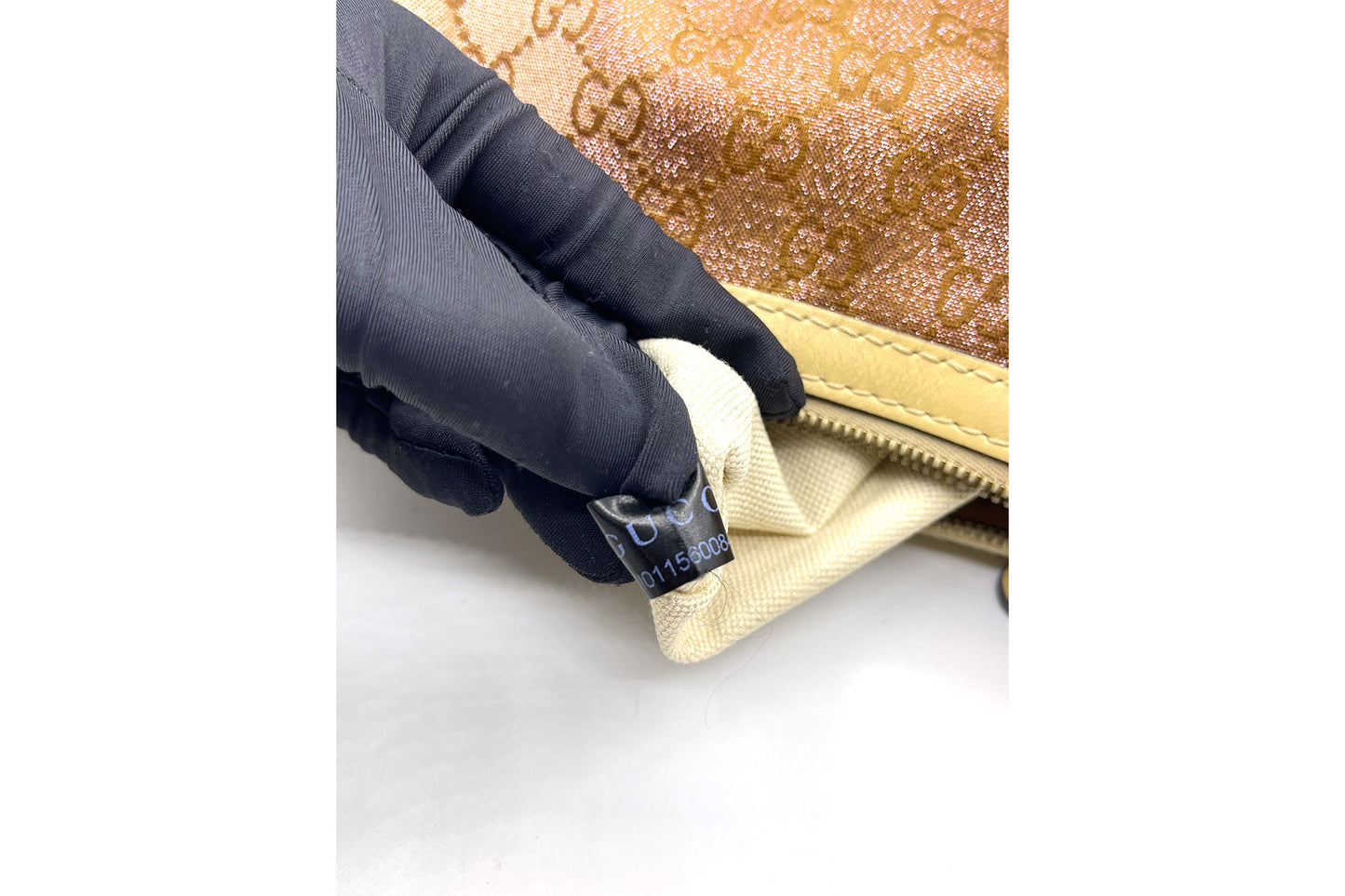 Gucci Beige/Pink GG Canvas Scarlett Small Hobo Bag
